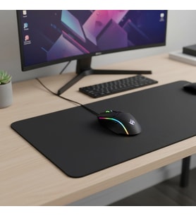 Kaymaz Alt Tabanlı Siyah Mouse Pad 40x30 cm