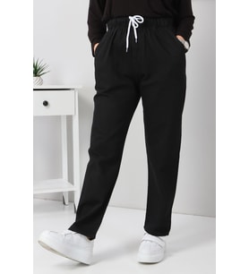 Beli Lastikli Boyfriend Kot Pantolon Siyah 5998