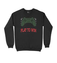 Kırmızı Play To Win  Siyah Sweatshirt