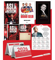 Asla Vazgeçme - Ayraç - Kartpostal - Poster Ve Bak İşte bahar Geldi -  2026 Ajanda Gazi Paşa - Ayyıldız Ahşap Duvar Takvimi - Masa Takvimi