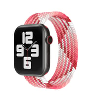BİPOWER Apple Watch 38-40mm KRD15 Örgü Spor Pembe Kordon L Beden