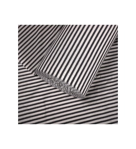 Siyah Çizgili Keten Kumaş- Yıkanmış Keten Kumaş 100x230cm