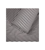 Siyah Çizgili Keten Kumaş- Yıkanmış Keten Kumaş 100x230cm