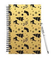 Yılbaşı İçin Kişiye Özel  Ahşap Defter Kalem Hediye Seti HC15