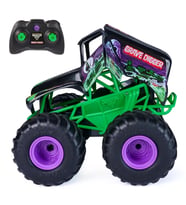 Monster Jam Smash 'n Bash Grave Digger Uzaktan Kumandalı Canavar Kamyon 1:15 Ölçekli, Çarpışmada Def