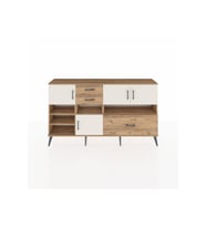 Arges Konsol 7 Raflı 3 Çekmeceli 4 Kapaklı 176x30x99 Çam-Aytaşı/Çam