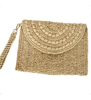 EL YAPIMI RAFYA CLUTCH ÇANTA