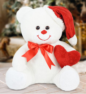 60 cm Noel Şapkalı Pelüş Ayıcık