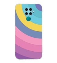 PrintiFy Huawei Mate 30 Lite Uyumlu Kamera Korumalı Renk Cümbüşü B Tasarımlı Şeffaf Silikon Kılıf