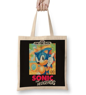 Sonic The Hedgehog Bez Çanta Uzun Saplı