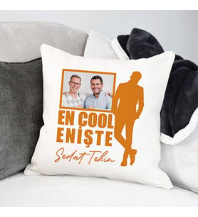 Kişiye Özel Cool Eniştem Fotoğraflı Yastık