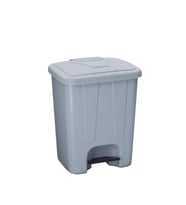 Omnipazar SY-4255 40 lt Köşeli Pedallı Plastik Çöp Kovası (İç Kovasız)