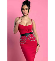 Mulvxbrf Brf02 Deri Zincirli Bel Kemeri, Korse Harness - Brf1096 (Mulvix)