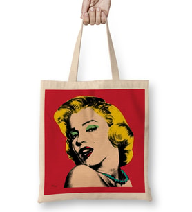 Marilyn Monroe 01 Bez Çanta Uzun Saplı