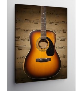 Kanvas Tablo Akustik Gitar