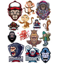 Maymun Sticker Set-3 13 Parça Telefon, Tablet, Defter, Laptop Sticker