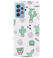 Kılıfland Samsung Galaxy A52 Kılıf Silikon Resimli Kapak Cactus Pattern Stok 901