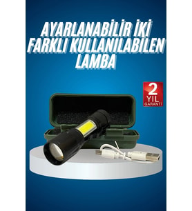 Led Lamba El Feneri Küçük Taşınabilir Usb Şarjlı Acil Durum Lambası