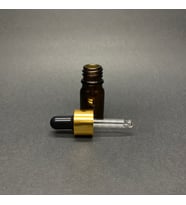 5 Ml Amber Cam Damlalıklı Şişe , Gold Metalik Kapak , 5 Cc Kahverengi Cam Damlalıklı Şişe x 6 Adet