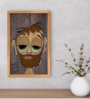BK Home The Lazy People Collection Hobo Guy Dekoratif Retro Ahşap Tablo-1