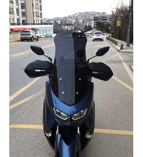 MOTOCAM Yamaha Nmax Ön Cam 2021-2024 Model 72cm Siyah Renkli 4mm UZUN