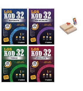 LGS 8. SINIF KOD32 TÜM DERSLER SORU BANKASI 4LÜ SET