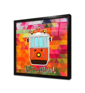 Tramvay Çerçeveli Cam Tablo