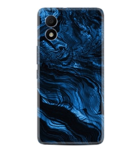 TCL 303 Kılıf Resimli Desenli Baskılı Silikon Blue MArble 1379