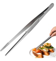 Paslanmaz Çelik Profesyonel Şef Cımbızı 30 cm Ergonomik Tasarım Dayanıklı Mutfak Maşası Et Pişirme Barbekü ve Pasta Süsleme İçin İdeal