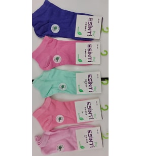 ESİNTİ BAYAN BAMBU PATİK PASTEL RENKLİ ÇORAP 6 ADET