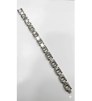 Rodyum Çelik Erkek Çelik Bileklik Boy 21.5 Cm / 1.2 Cm - Ebl0055