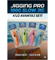 100g Slow Jig 4'lü Avantaj Seti - Derin Su ve Akıntı İçin Suni Yem