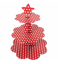 KIRMIZI PUANLI KEK STANDI 3 KATLI