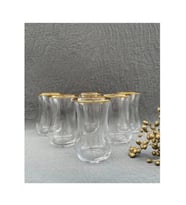 Paşabahçe 42021 Yaldızlı Çay Bardağı 120cc 6 Lı (Şeffaf)