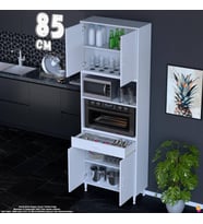 Eliusta Bengi 85 cm Organizer Fırın Dolabı - Kahve Makinası Mutfak Robotu Standı Çok Amaçlı 85x226x32 cm