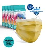 Medizer Sarı Cerrahi Maske Meltblown Kumaş - 10'lu 5 Kutu