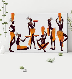 BK Gift African Woman Tasarımlı Kanvas Tablo-1