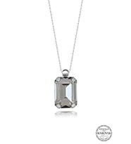 Swarovski Crystal Kadın Octagon Gümüş Kolye