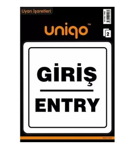 CREA UNIQO UYARI ETİKETİ - GİRİŞ ENTRY 2'Lİ  1406
