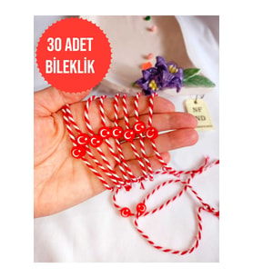 30 ADET AYYILDIZLI FİMO MARTENİÇKA BİLEKLİK ŞANS ARKADAŞ SEVGİLİ EŞ ÇOCUK HEDİYE BAHAR BİLEKLİĞİ