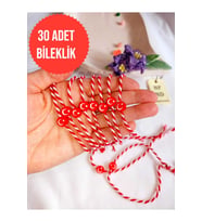 30 ADET AYYILDIZLI FİMO MARTENİÇKA BİLEKLİK ŞANS ARKADAŞ SEVGİLİ EŞ ÇOCUK HEDİYE BAHAR BİLEKLİĞİ