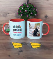 Din Kültürü Öğretmeni Kupa Bardak Turuncu Fotoğraflı Öğretmenler Günü Hediyesi