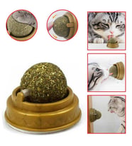 Doğal Catnipli Yenilebilir Kedi Nanesi Otu Oyun Topu Oyuncağı Cat Mint Top Oyuncak (Yeşil)