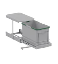Starax S-2573-G Teleskopik Raylı Plastik 16 Lt. Gri Çöp Kovası