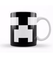 Creeper White Face Minecraft Kupa Bardak Porselen