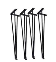 Metal Masa Ayakları 4 Adet Siyah Renk Metal Ayak 85 Cm