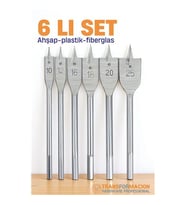 Ahşap Yaprak Matkap Ucu Seti - Plastik Fiberglas Ahşap Delik Açma Panç Seti