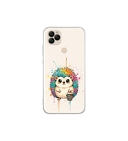General Mobile GM 22S ile Uyumlu Splash Kirpi Tasarımlı Şeffaf Silikon Kılıf