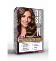 Asse Adventure Set Saç Boyası, Kalıcı ve Canlı Renkler 1+1 Kullanım Seti No6.64 Koyu Kumral Kızıl Ba