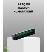 Gri Alüminyum Araç İçi Telefon Numaratörü – Dayanıklı, Modern ve Net Görünürlük Sağlayan Tasarım